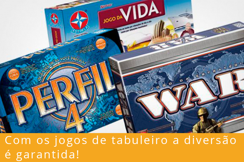 Com os jogos de tabuleiro a diversão é garantida!