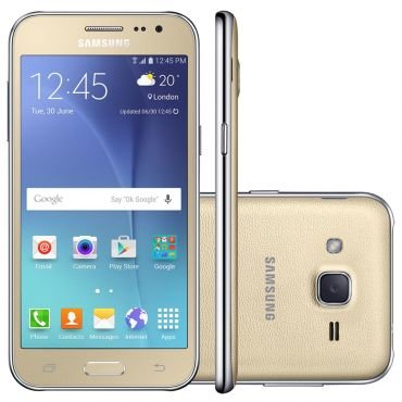 Smartphone Samsung Galaxy J2 TV Duos dourado
