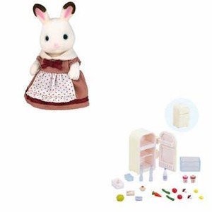 Gulliver Sylvanian Filmes Mãe Coelho Chocolate e Geladeira