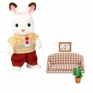 Gulliver Sylvanian Filmes Pai Coelho Chocolate e Sofá