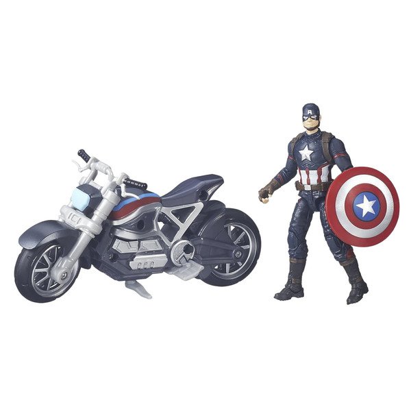 Hasbro Marvel Capitão América Guerra Civil Legends Series Capitão América com Moto