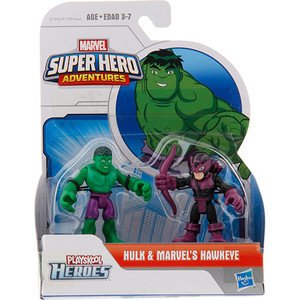 Hasbro Marvel Super Hero Adventures Hulk e Gavião Arqueiro