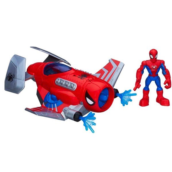 Hasbro Marvel Super Hero Adventures Playskool Heroes Homem Aranha e Spider Jet