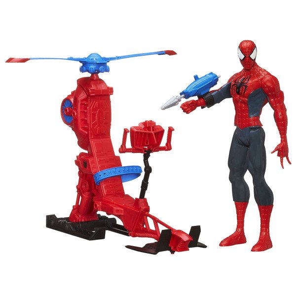 Hasbro Marvel Ultimate Homem Aranha Titan Hero Series com Helicóptero