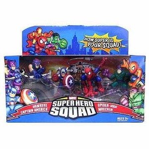 Hasbro Super Hero Squad Hawkeye / Captain América / Spider Man / Wrecker