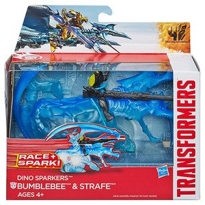 Hasbro Transformers 4 Dino Sparkers Bumblebee e Strafe