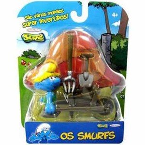 Sunny Smurfs Smurf com Carroça e Acessórios